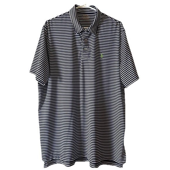 Ralph Lauren Other - Polo Ralph Lauren Polo Shirt Mens Large Navy White Striped Performance Golf EUC